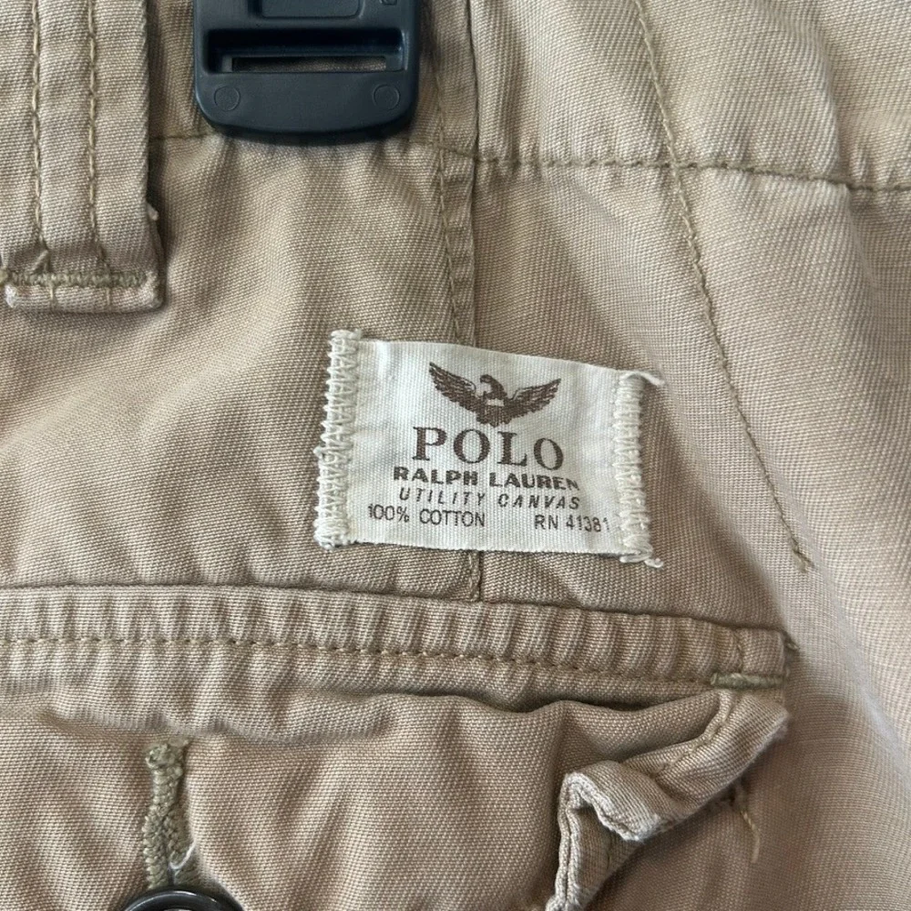 Polo Ralph Lauren Mens 42 Cargo Shorts Classic Fit Drill Khaki Tan Utility